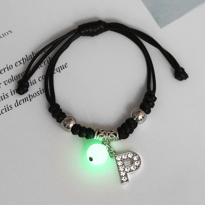 New Luminous English Alphabet Couple Bracelet