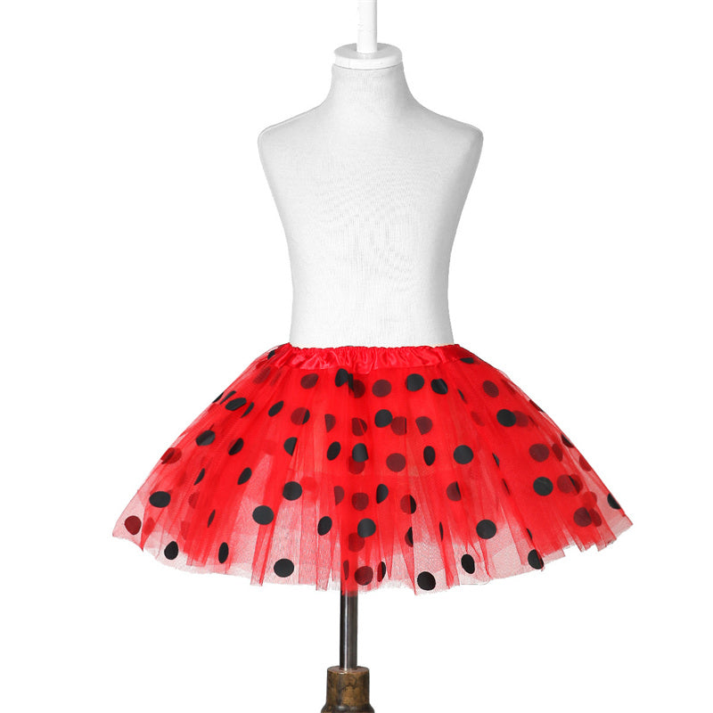Magic Light Princess LED Tutu Skirt Girls' Polka Dot Dress-Up Stars Sequins Tutu