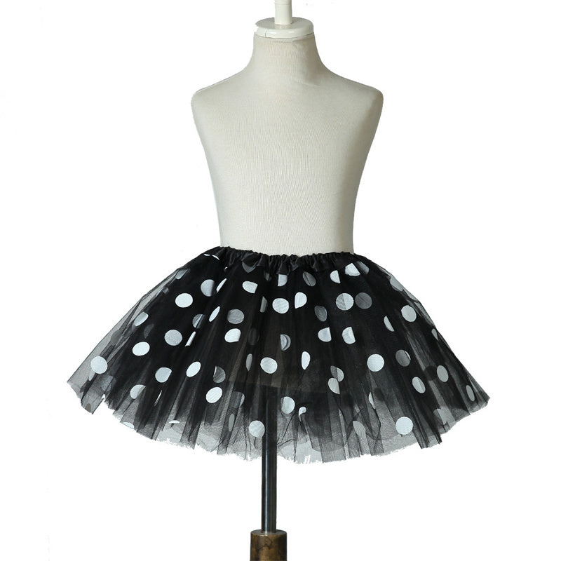 Magic Light Princess LED Tutu Skirt Girls' Polka Dot Dress-Up Stars Sequins Tutu