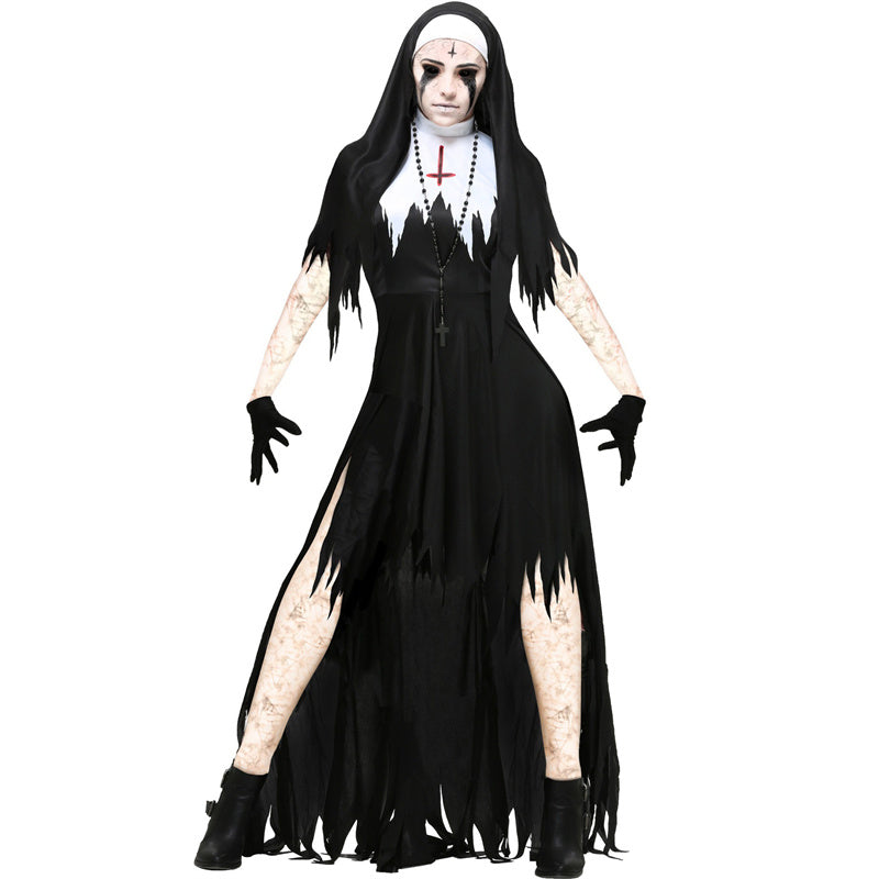 Dreadful Mary Catherine Costume for Adults Scary Exorcist Halloween Outfit