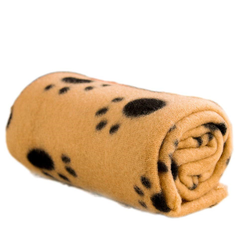 Lovely Pet Paw Prints Fleece Blankets for Dogs Cats Small Pets Animals