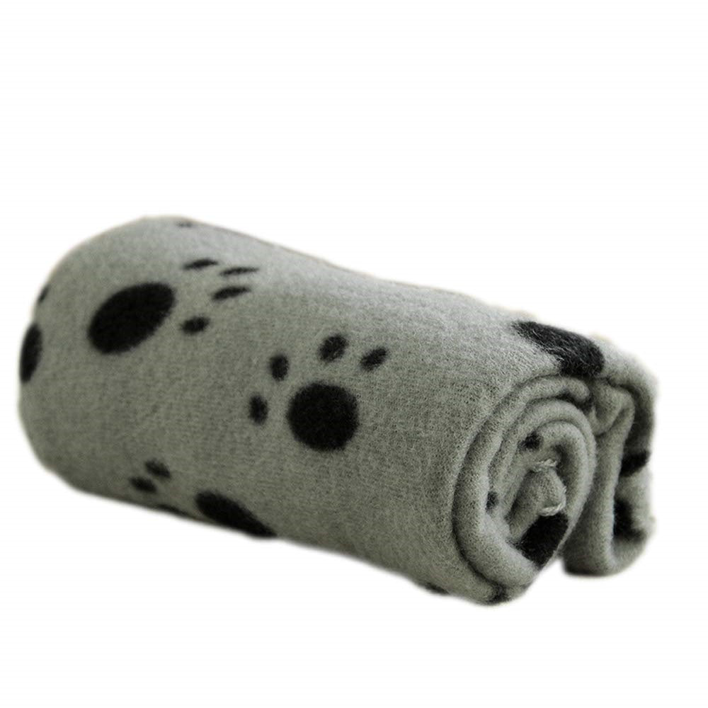 Lovely Pet Paw Prints Fleece Blankets for Dogs Cats Small Pets Animals