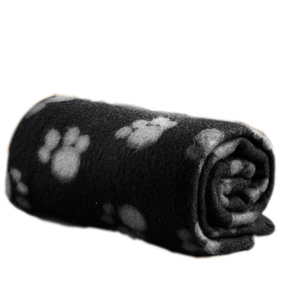 Lovely Pet Paw Prints Fleece Blankets for Dogs Cats Small Pets Animals