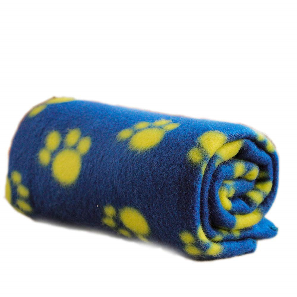 Lovely Pet Paw Prints Fleece Blankets for Dogs Cats Small Pets Animals