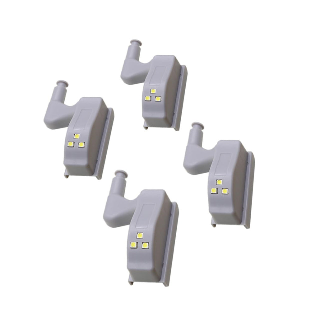 4pcs LED Light Hinge for Cabinet, Intelligent Cupboard Blinds Lighting and Shutter Hardware