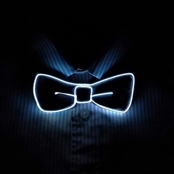 LED Light Up Bow Tie Perfect for Halloween Rave Party