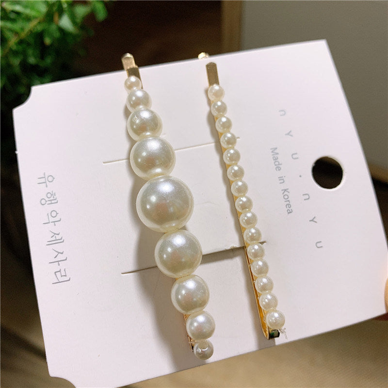 Pearl One-word Hair Clip Girly Accessories