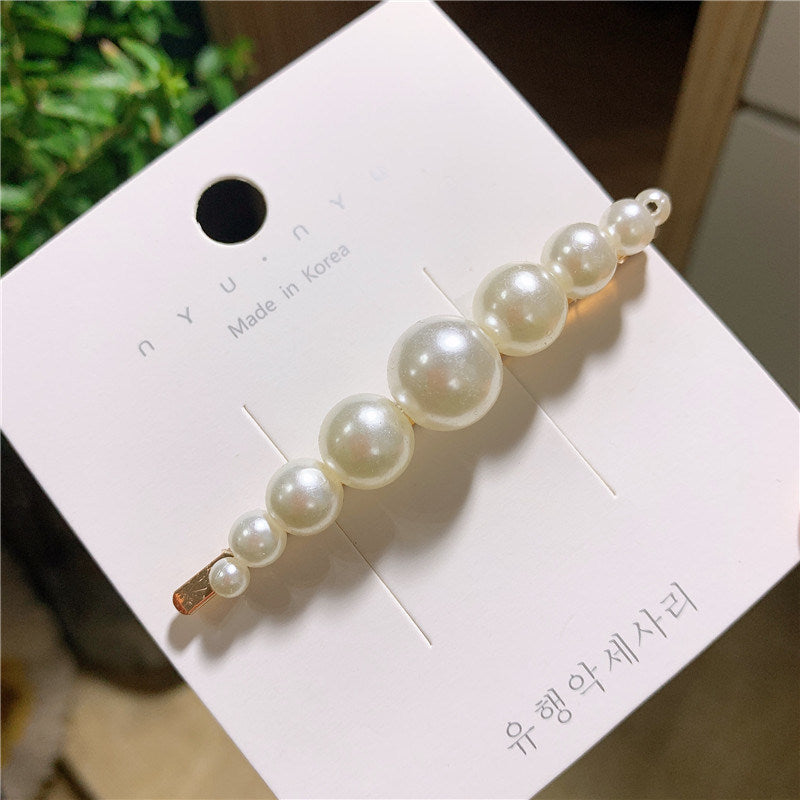 Pearl One-word Hair Clip Girly Accessories