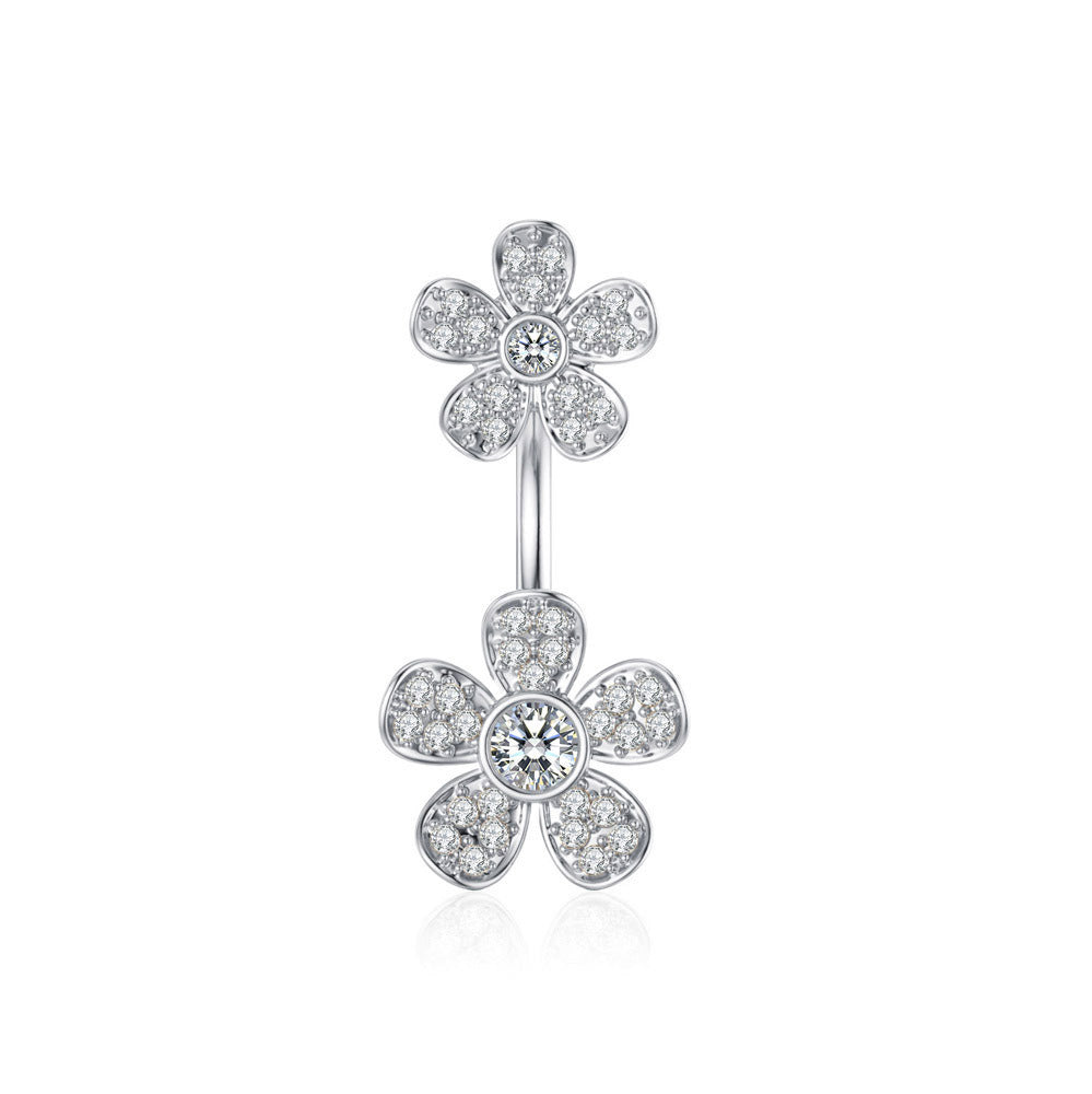 Butterfly Flower Moon Five-pointed Star Navel Ring Medical Stainless Steel Navel Button