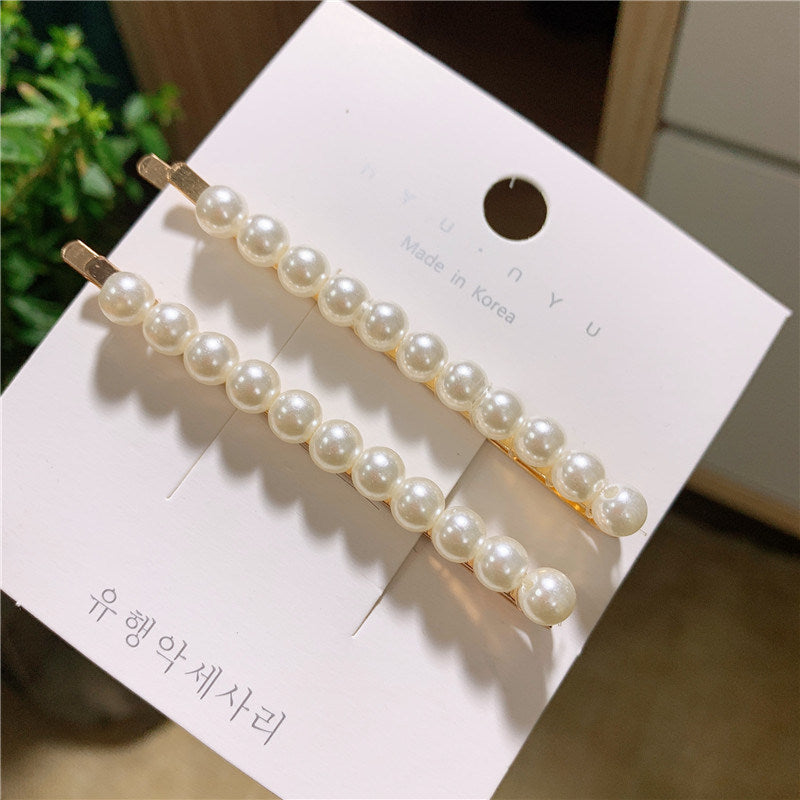 Pearl One-word Hair Clip Girly Accessories