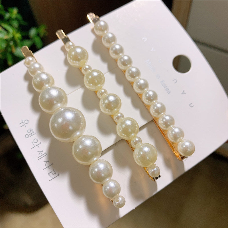 Pearl One-word Hair Clip Girly Accessories