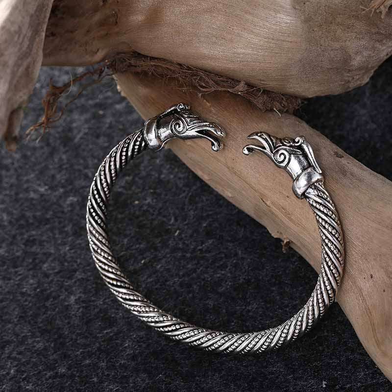 Animal Head Vintage Steel Wire Twisted Adjustable Bracelet