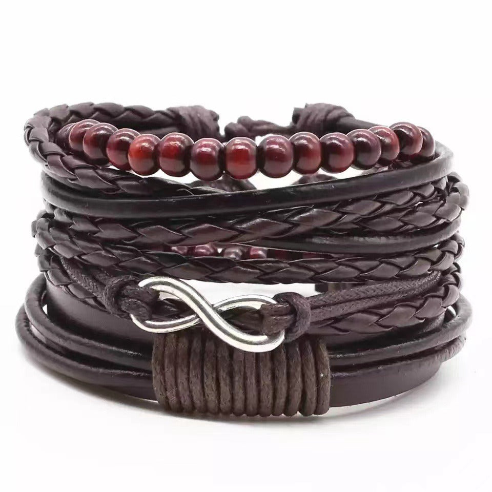 Four-piece Set Of Carpink Hardware Woven Bracelet