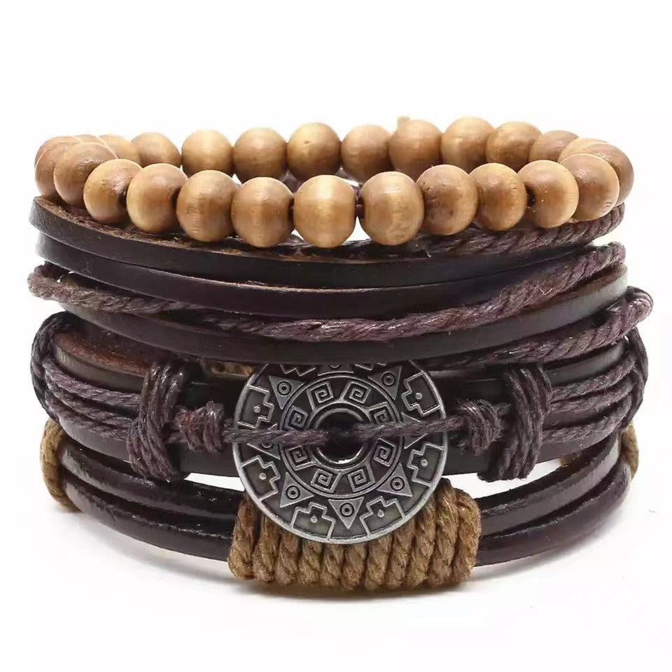 Four-piece Set Of Carpink Hardware Woven Bracelet