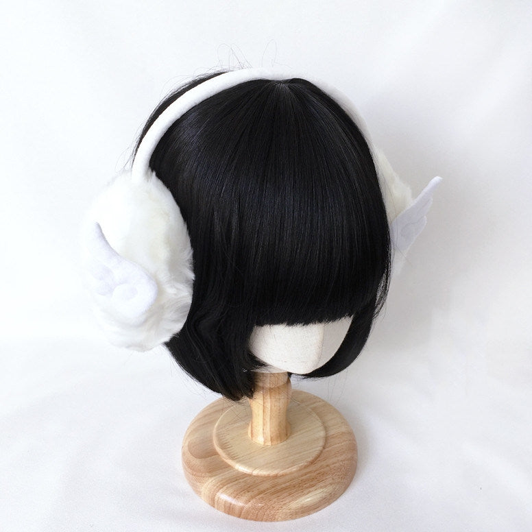 Y2K Angel Wing Warm Plush Earmuffs