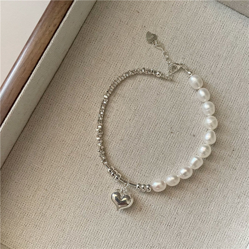 Korean Fashion Pearl Silver Necklace