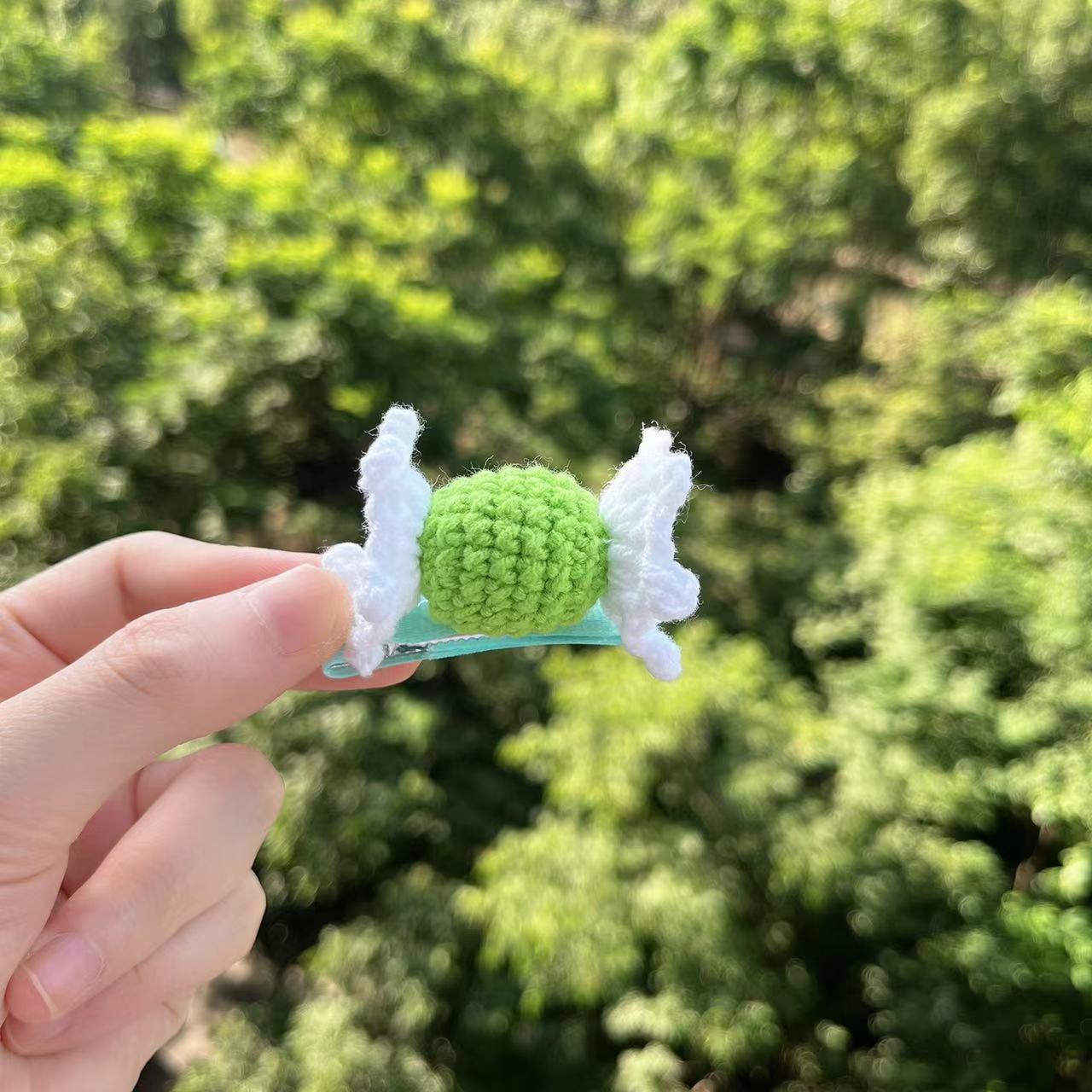 Handmade Wool Crochet Candy Hair Clips