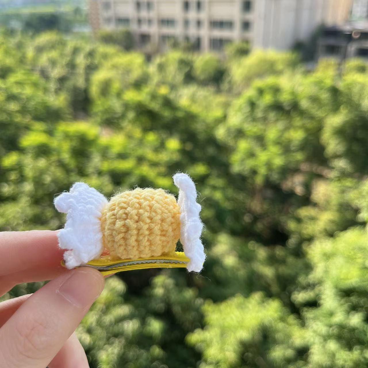 Handmade Wool Crochet Candy Hair Clips