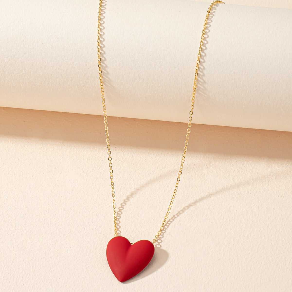 Blue Green Red Yellow Black Love Pendant Necklace Female