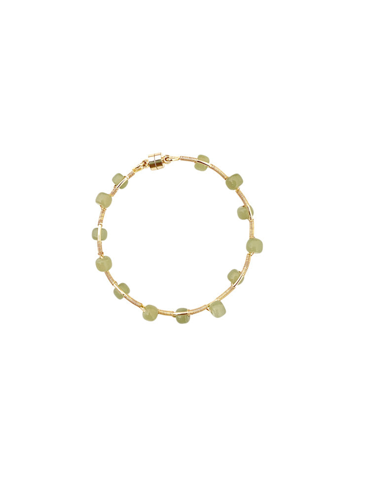 Natural Hetian Jade Bracelet Waves