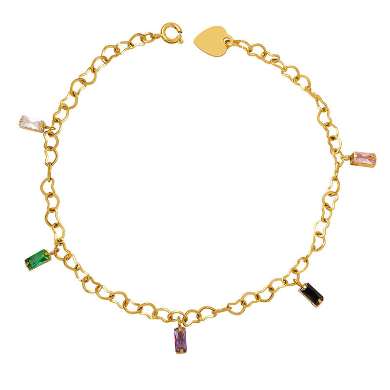 Colorful Fashion Trend Titanium Steel Gold-plated Bracelet