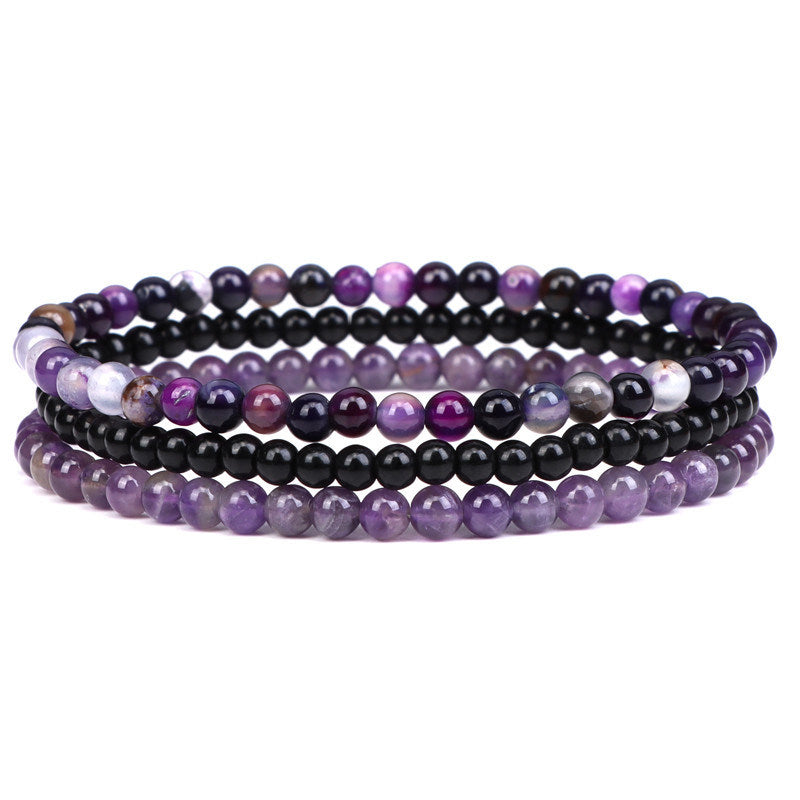 Women's Natural Amethyst Elastic Bracelet