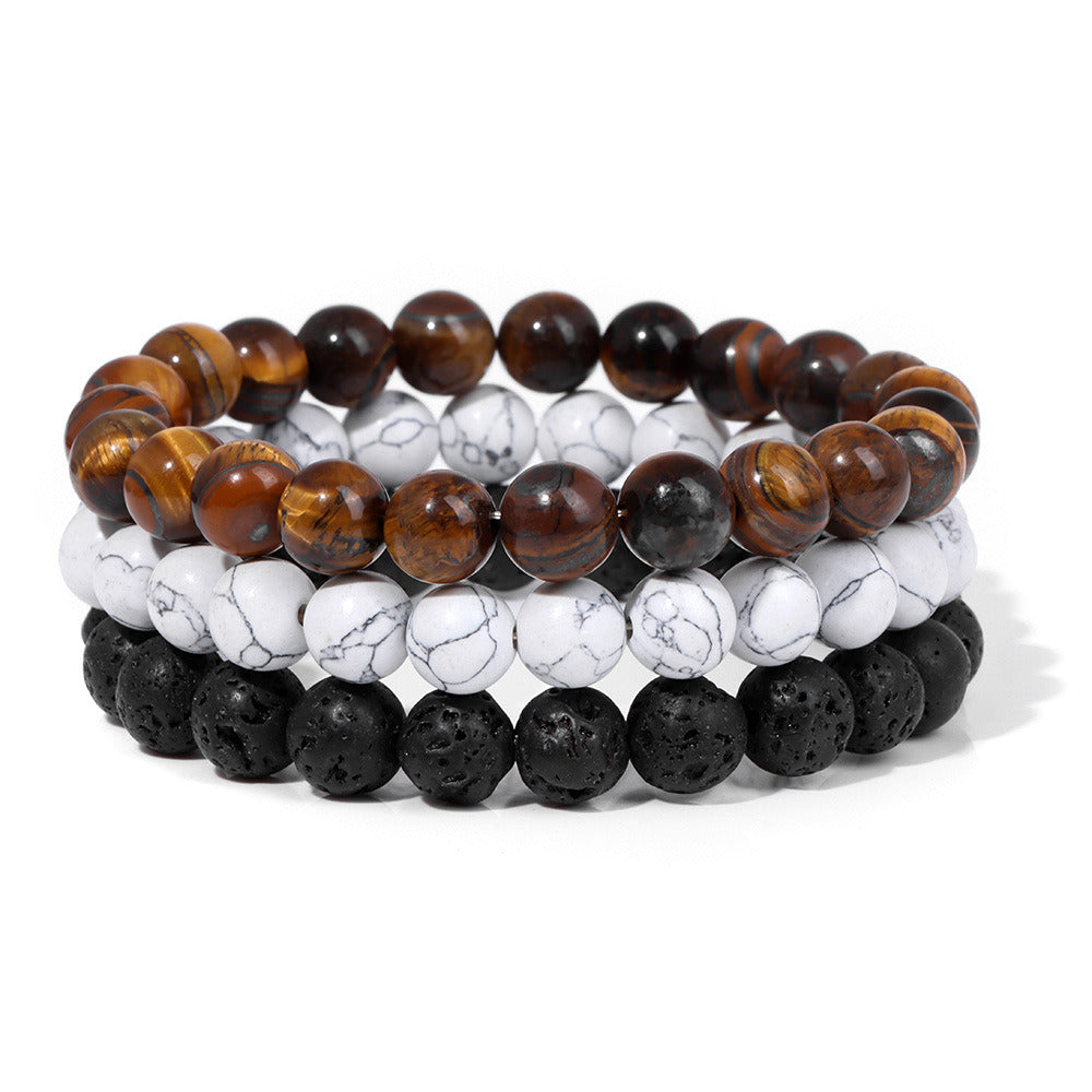 Natural Stone Bead Bracelet For Men