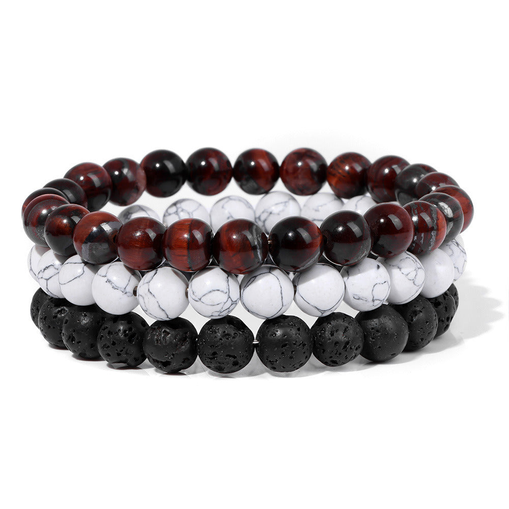 Natural Stone Bead Bracelet For Men