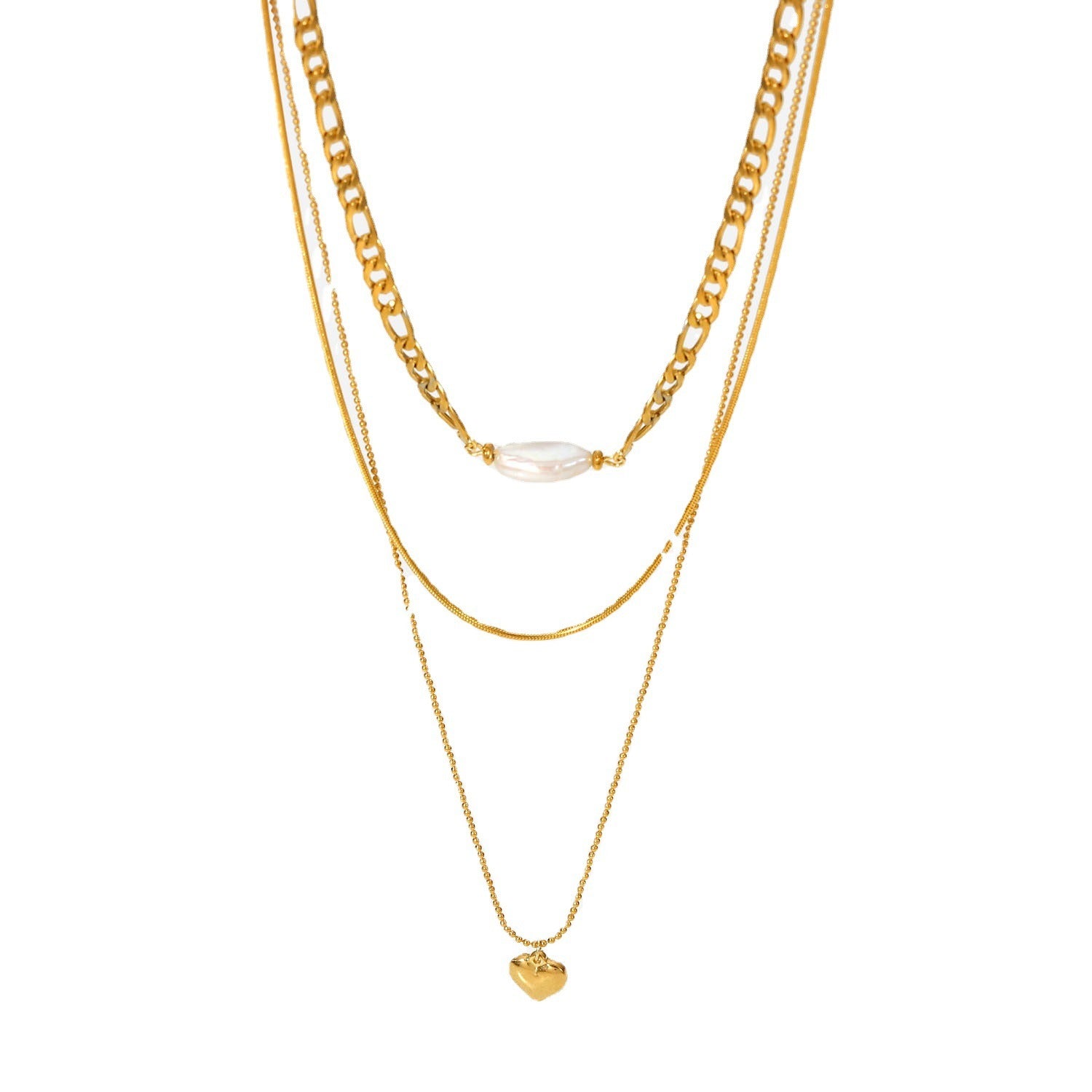 Natural Freshwater Pearl Heart-shaped Necklace Woman