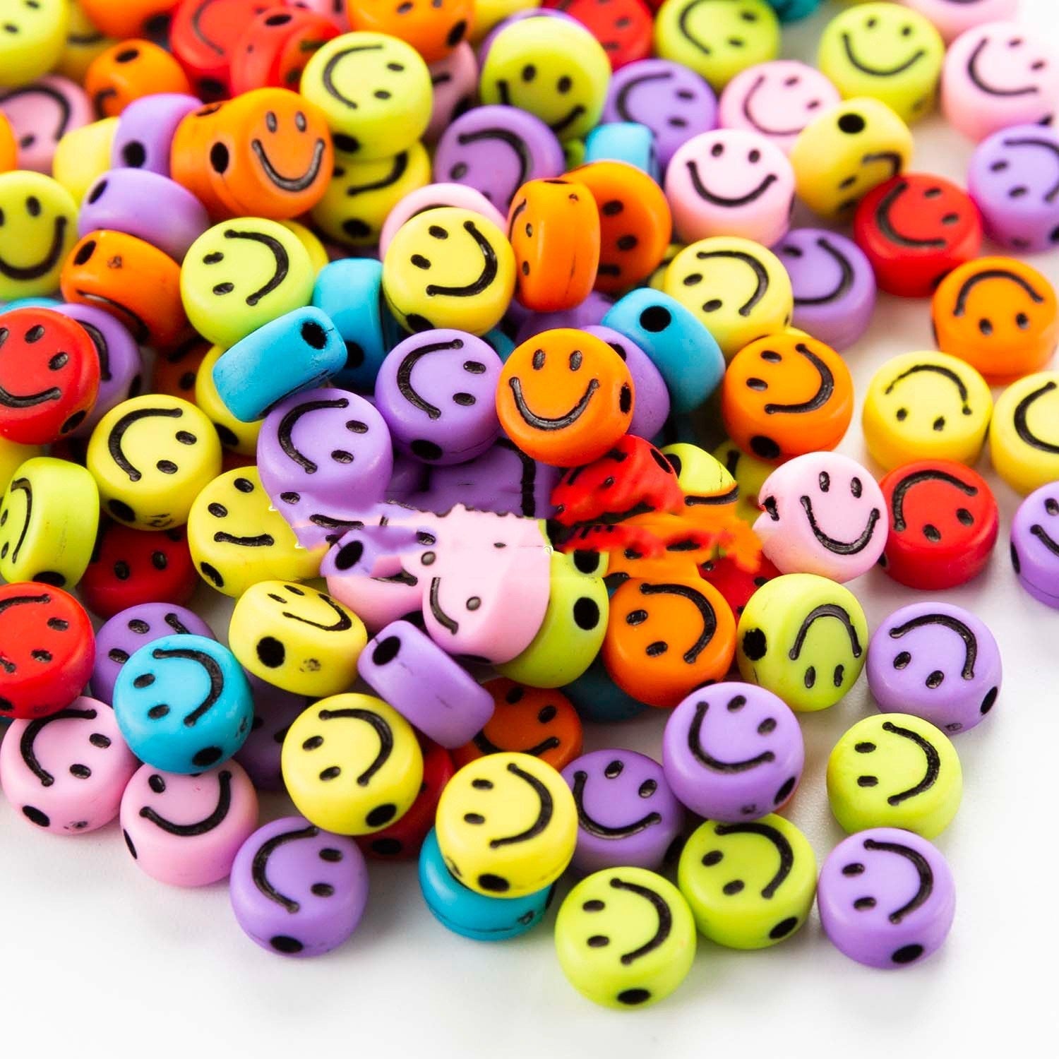 Smiley Beads Plastic Beads Ornament Accessories