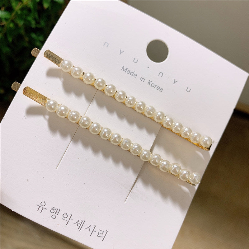 Pearl One-word Hair Clip Girly Accessories