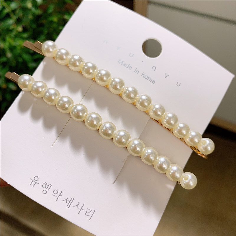 Pearl One-word Hair Clip Girly Accessories