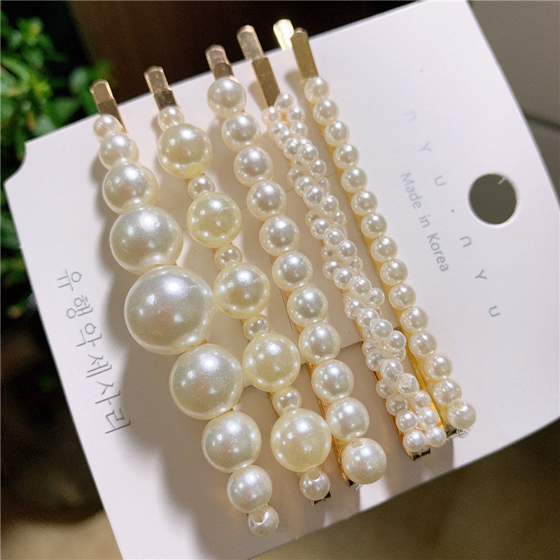 Pearl One-word Hair Clip Girly Accessories