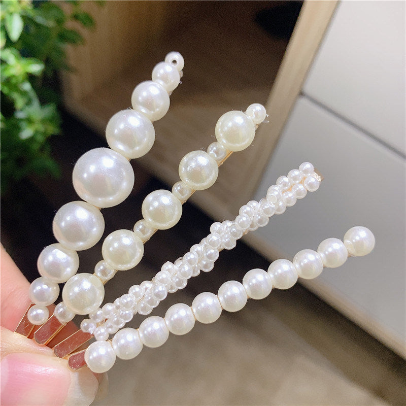 Pearl One-word Hair Clip Girly Accessories