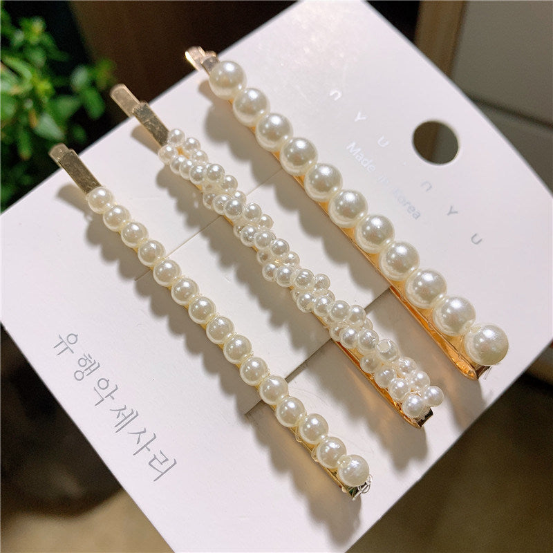 Pearl One-word Hair Clip Girly Accessories