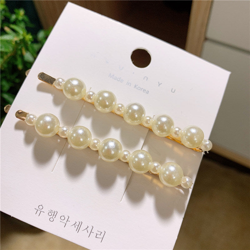 Pearl One-word Hair Clip Girly Accessories