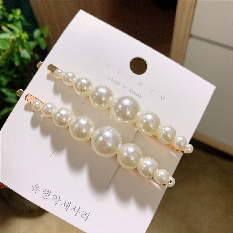 Pearl One-word Hair Clip Girly Accessories