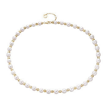 S925 Sterling Silver Baroque Pearl Necklace Female