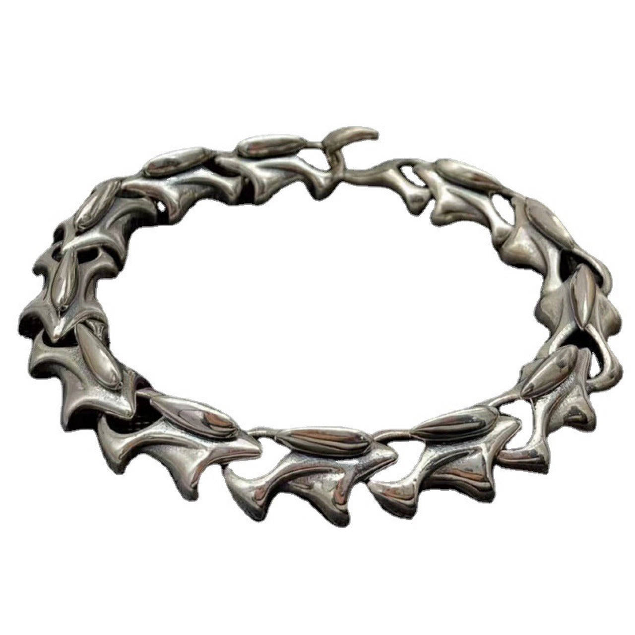 Mens Fashion Sterling Silver Keel Bracelet