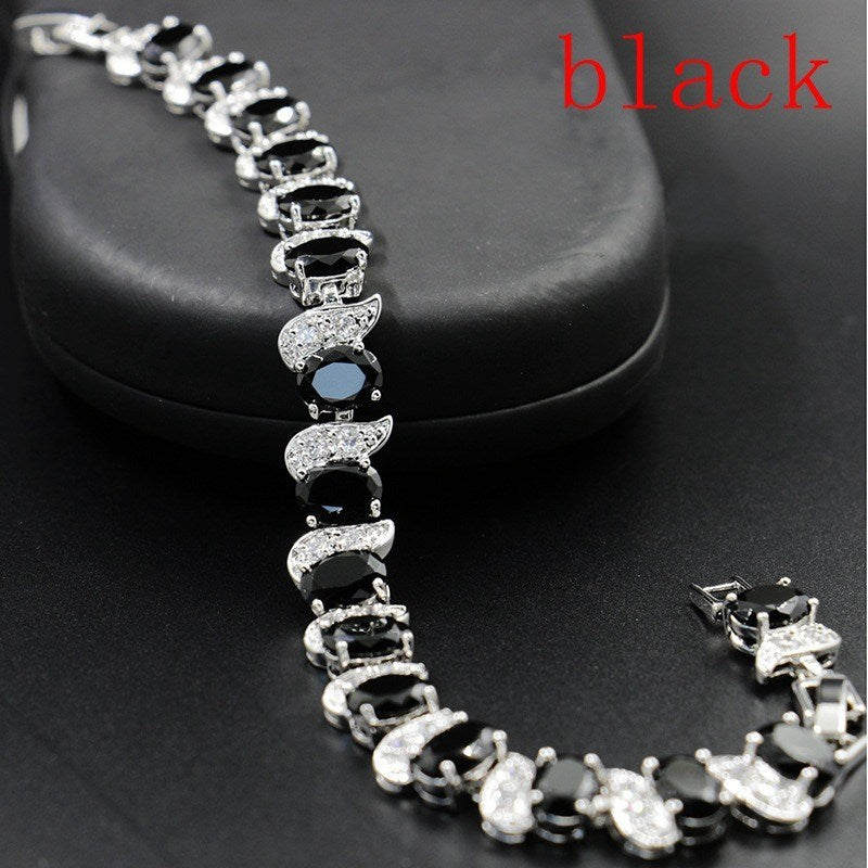 Women's Inlaid Diamond Cross Bracelet