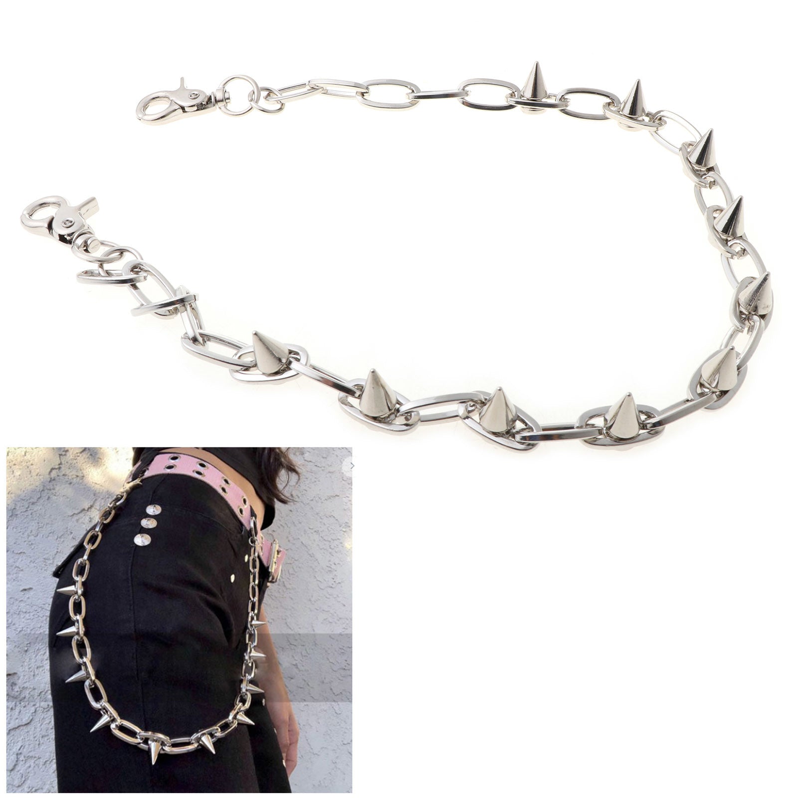 Rivet Waist Chain Chain Punk Cool Unisex