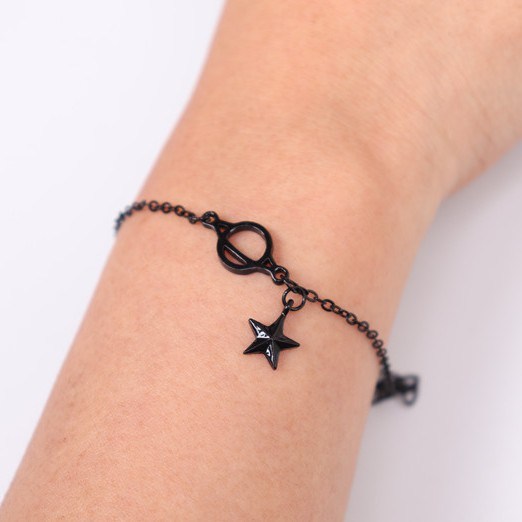 Dark Sen System Light Luxury Simple Bracelet Student Black