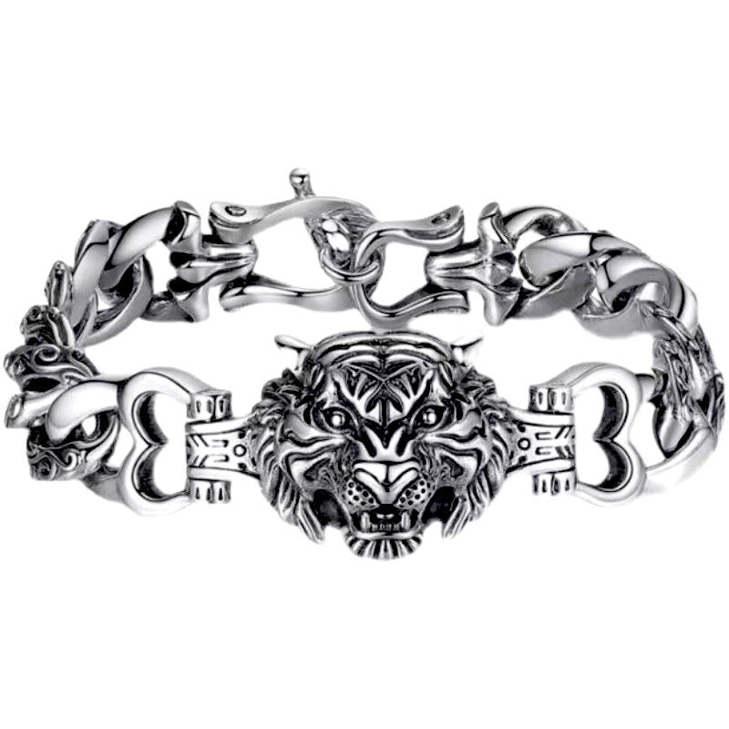 European And American Retro Creative Aggressive New Tiger Head Personalized Bracelet