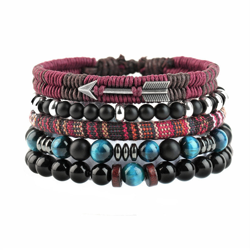 Woven Stone Beaded Multilayer Bracelet