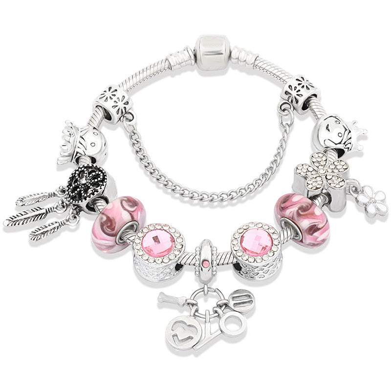 Women's Fashionable Romantic Glass Bead Bracelet