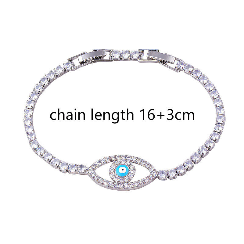 Fashion Light Luxury Zircon Blue Eye Bracelet