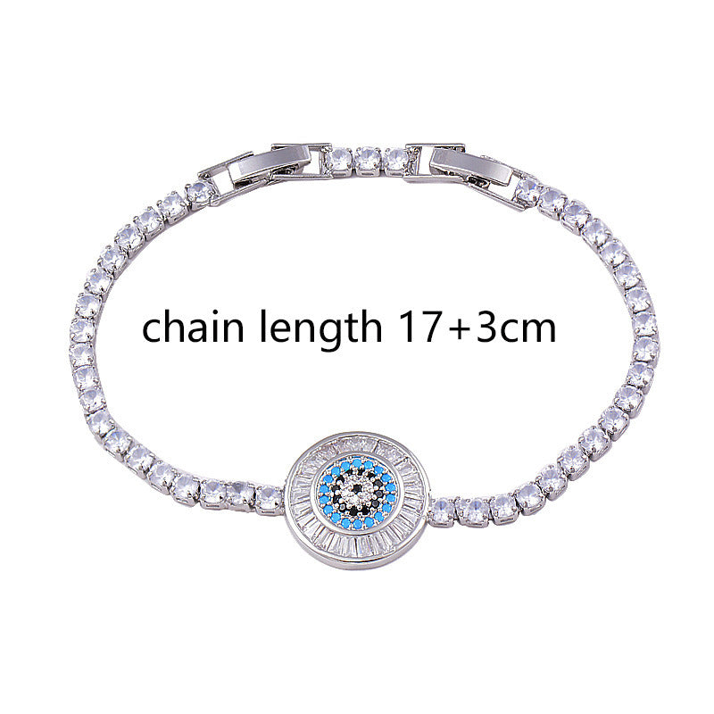 Fashion Light Luxury Zircon Blue Eye Bracelet