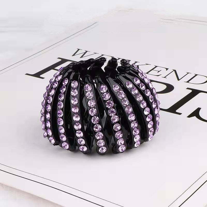 Korean Rhinestone Bird's Nest Pill Head Coiler