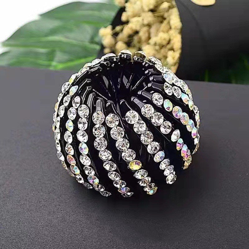 Korean Rhinestone Bird's Nest Pill Head Coiler