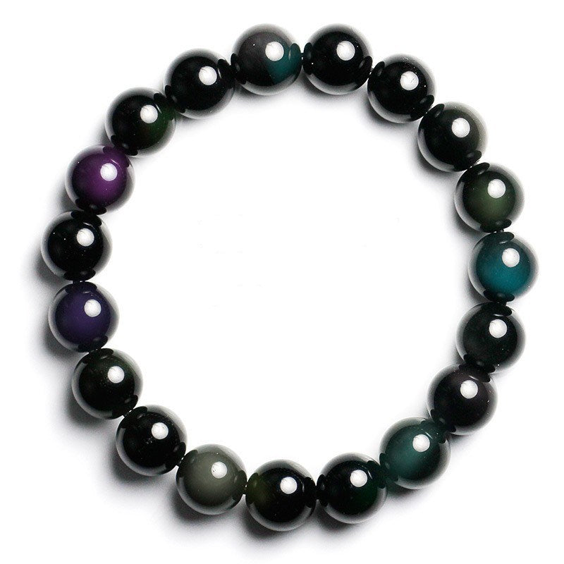 The Rainbow Eye Obsidian PI Xiu Bracelet Couple String